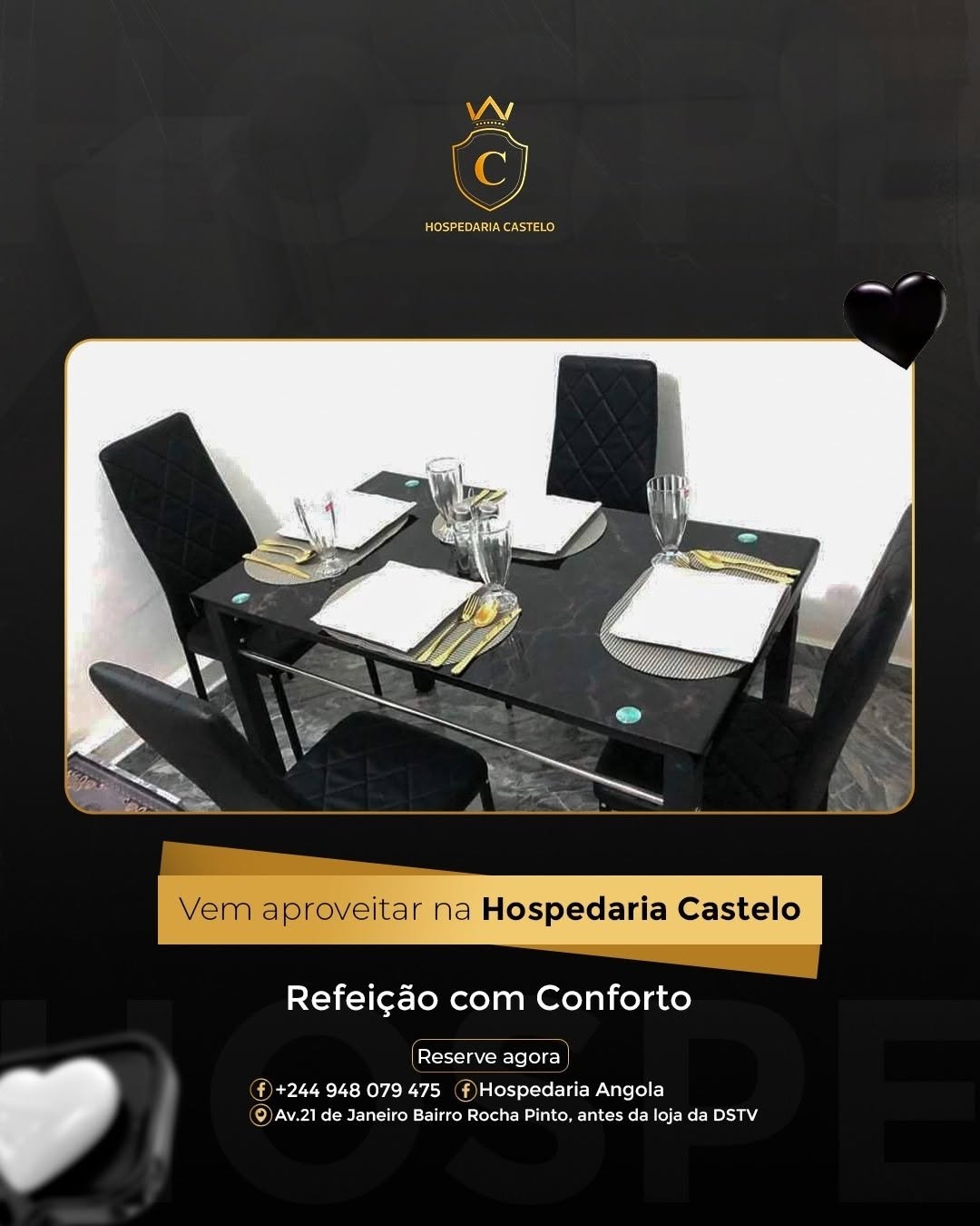 Uma boa refeição fica ainda melhor quando é servida com todo o conforto que você merece