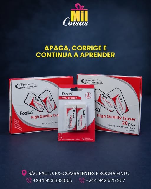 Apaga, corrige e continua a aprender. ✏️📚