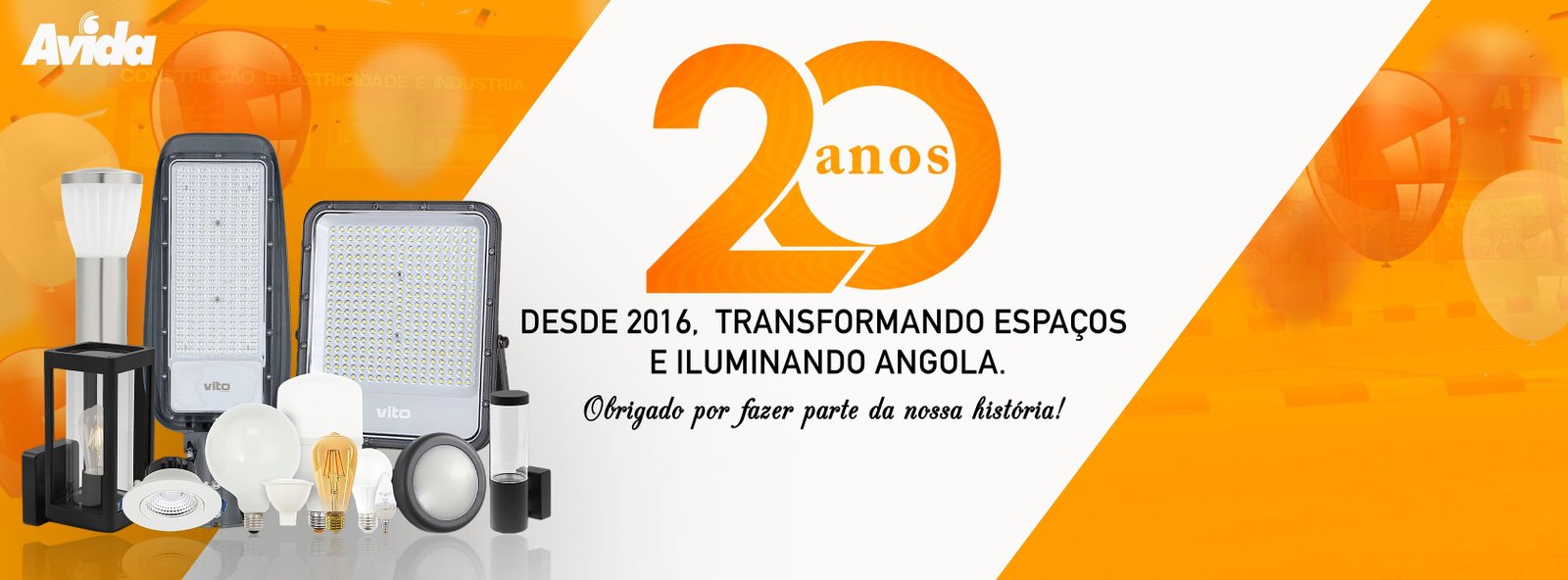 Banner de AVida Iluminação Material