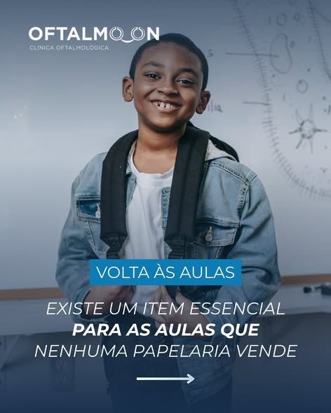 Cadernos, lápis e mochilas novas preparam o seu filho para as aulas, mas é a visão que garante a aprendizagem.